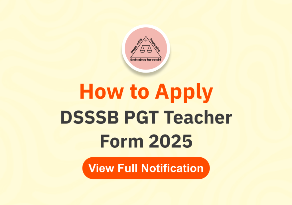 How to Apply DSSSB PGT Teacher Form 2025